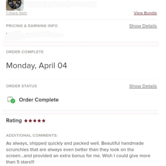 Liberty of London Art Fabric Scrunchie Margot Mary Black and White Floral - Picture 8 of 8